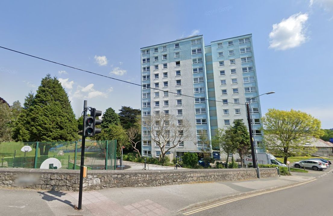 Man dies after 'falling' from flats in St Austell